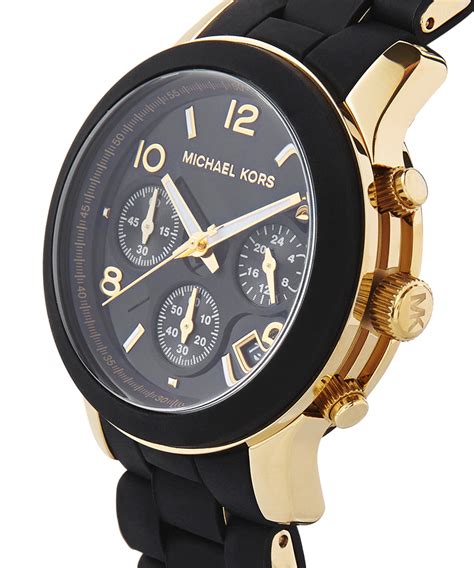 michael kors watches black and gold